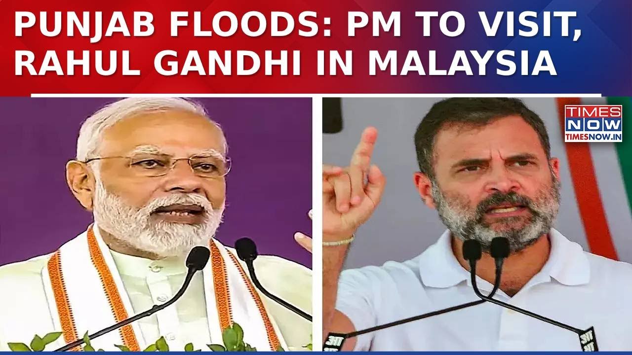 Punjab Battles Worst Floods: PM Modi To Visit, Rescue Ops On While Rahul Gandhi In Malaysia | Watch