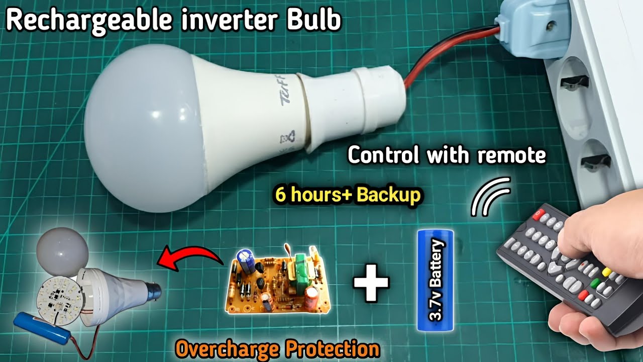 How to Make Rechargeable Remote Control Inverter Bulb at Home