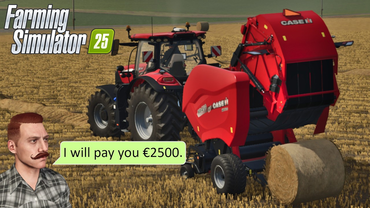 BALING WHEAT AS A CONTRACTOR JOB in the Farming Simulator 25 - FS25 ROLEPLAY