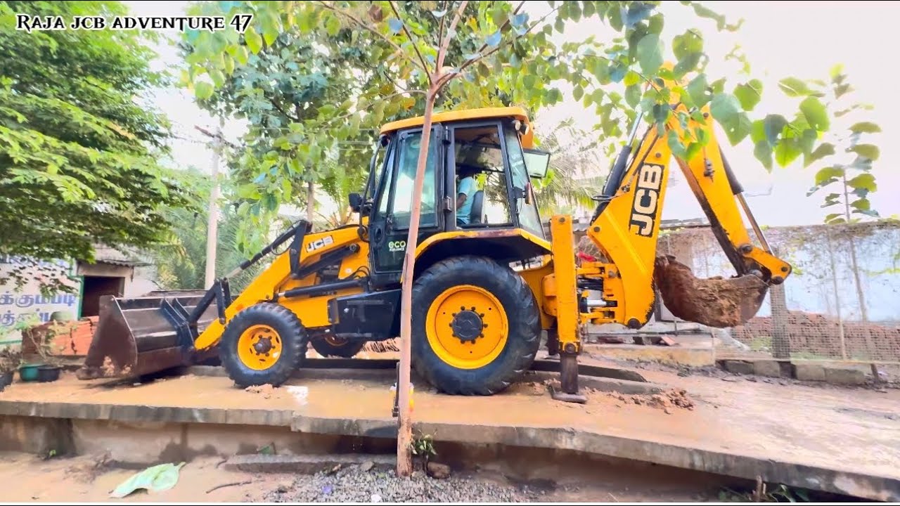 Washing JCB 3DX Driver Helper Owner togetherFunny atrocities and Beautiful Scenes in VillagePond