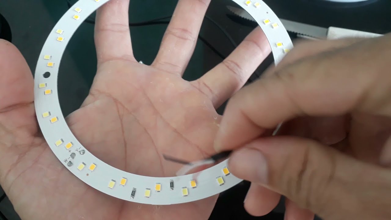 Luminaria RING LIGHT com fios solto - RESOLVIDO !
