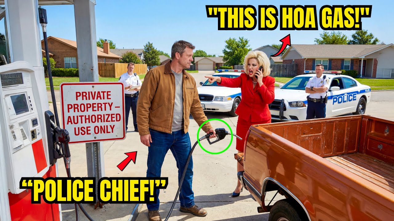HOA Karen Called the Cops When I Refused Free Gas — Didn’t Know She Was Calling Her Own Chief
