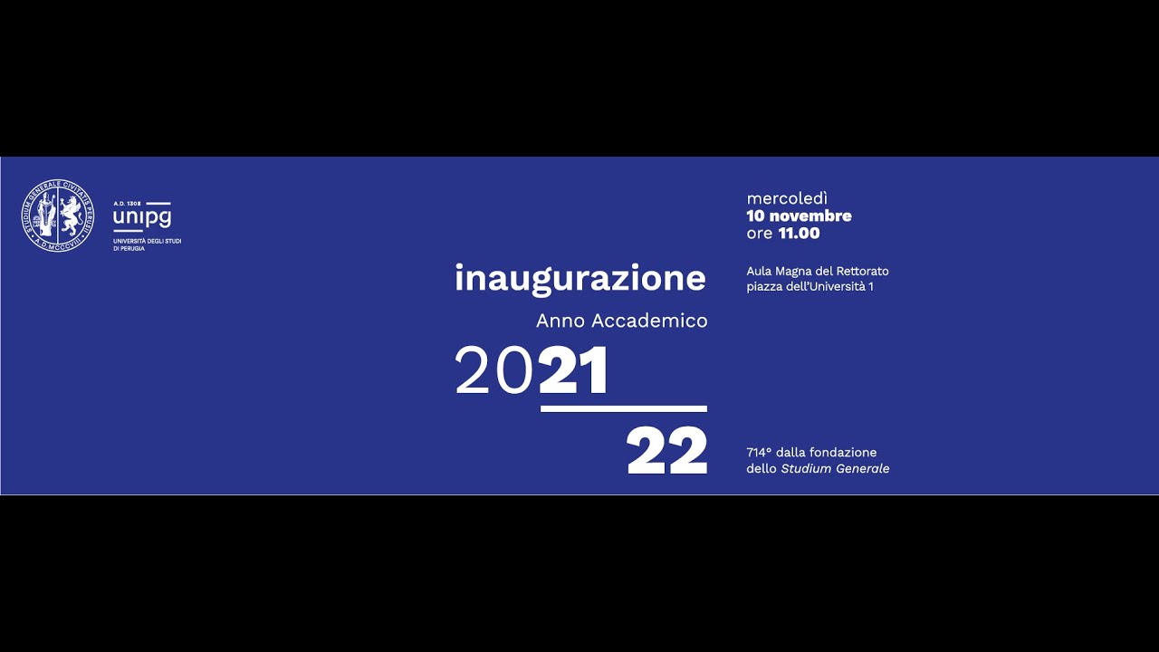 Cerimonia Inaugurazione A.A. 2021/2022 dell'Università degli Studi di Perugia