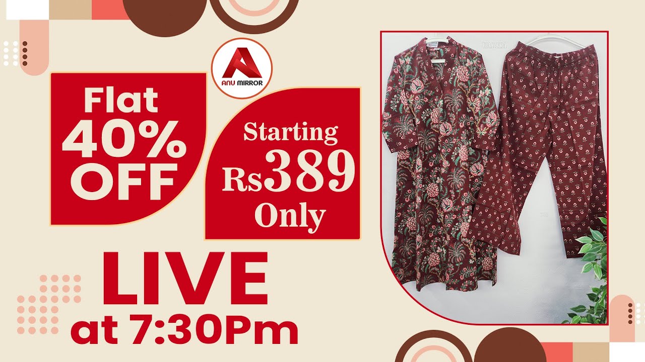 Coord Sets Top Bottom Starting at ₹395 Sravanam Mega Sale🔥FLAT 40% OFF on Trendy Looks at VABHA.com