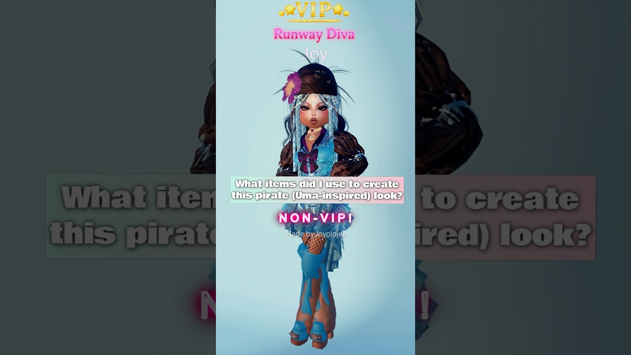NON VIP pirate (aka Uma) tutorial in Dress to Impress (DTI) 🏴&zwj;☠️ #roblox #dti #dresstoimpress