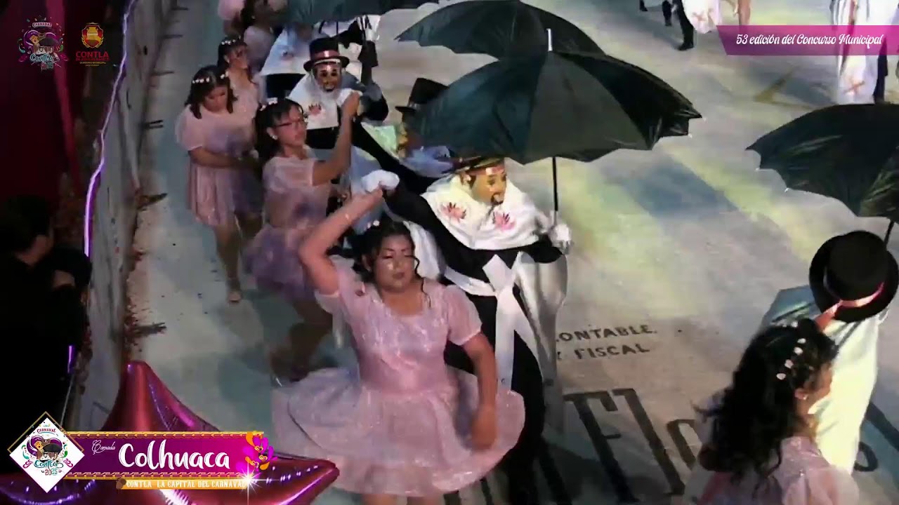 Carnaval Contla 2025 🎩 en este momento tenemos a la Camada “Colhuaca”. 🎩☂️
