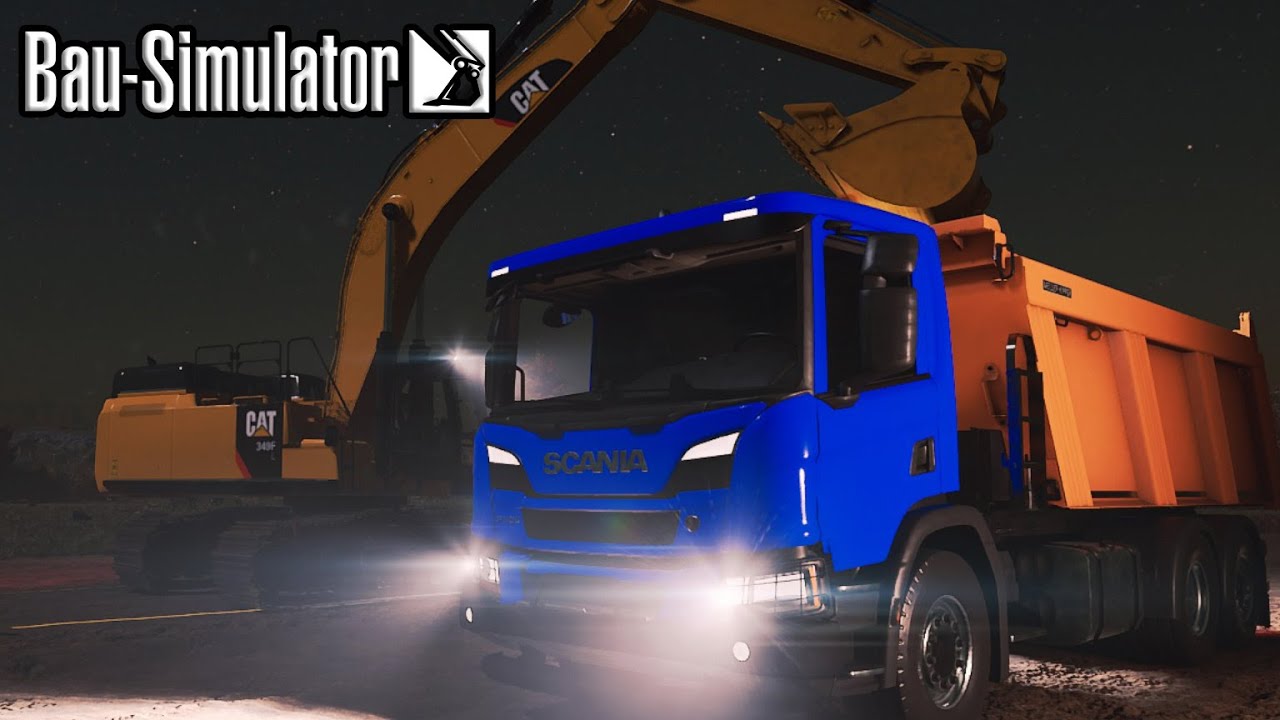 BAU SIMULATOR :#36 Graben ausheben bei Tag und Nacht | CONSTRUCTION SIMULATOR