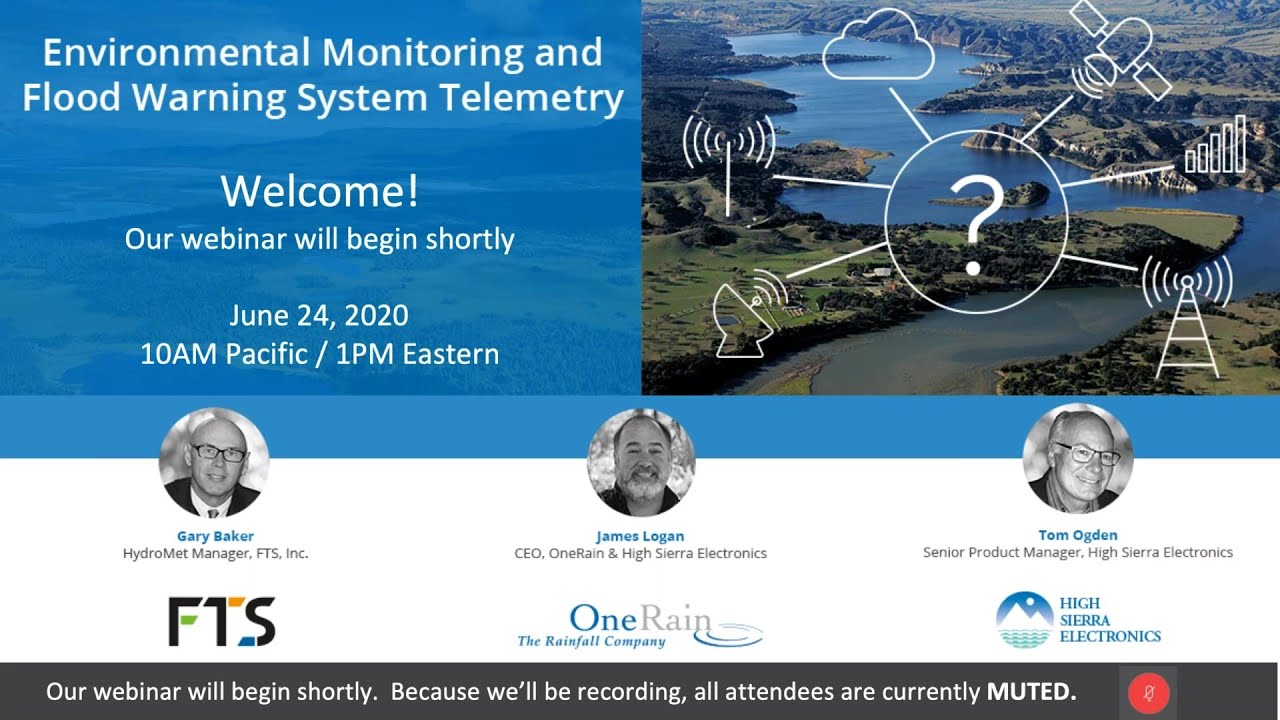Webinar on Environmental Monitoring and Flood Warning System Telemetry Options
