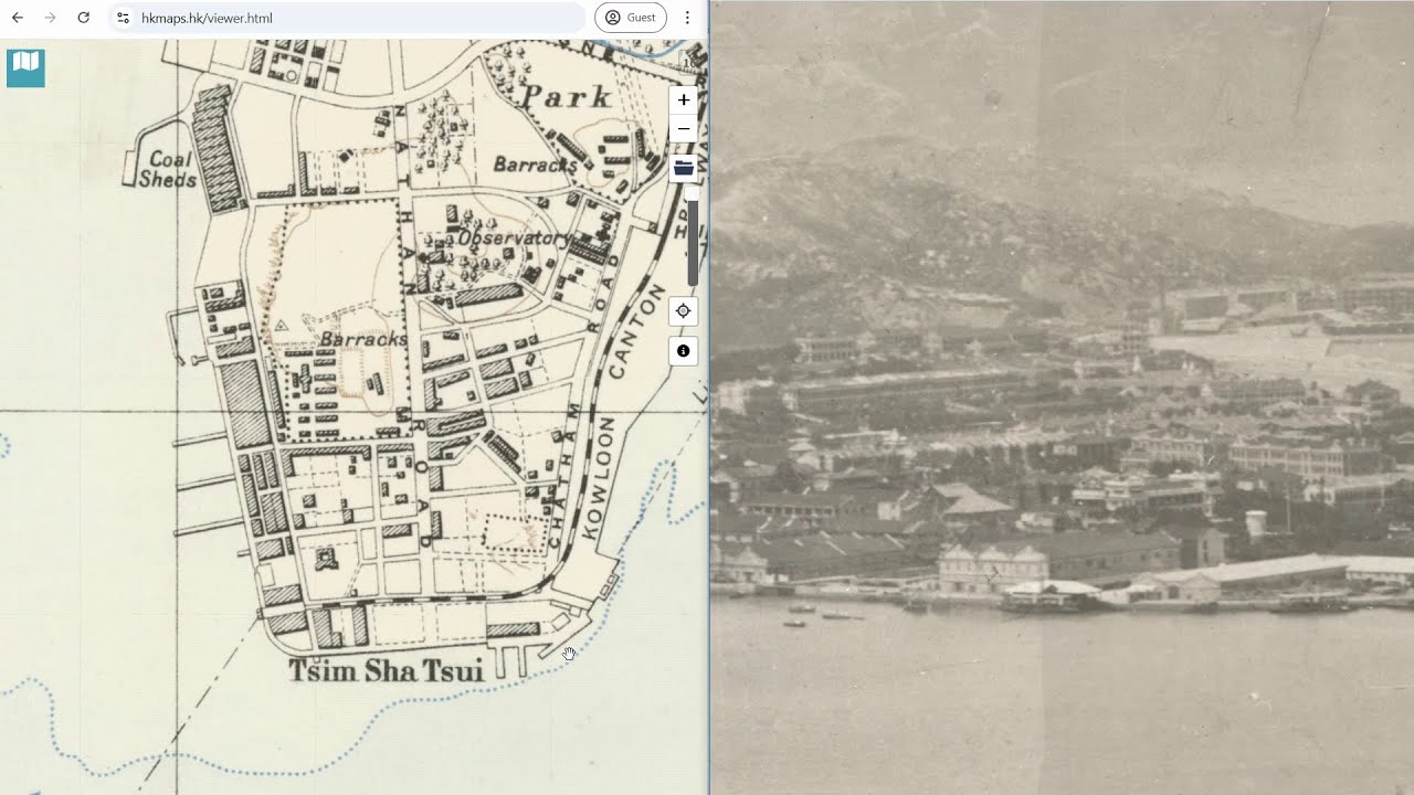 1909 Panorama of Kowloon, Victoria Harbour, and the north shore of Hong Kong Island
