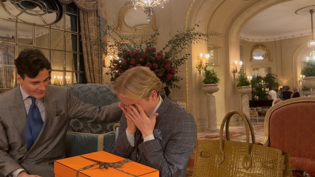 Распаковываю свою сумку Hermes Birkin на день рождения в отеле Ritz London