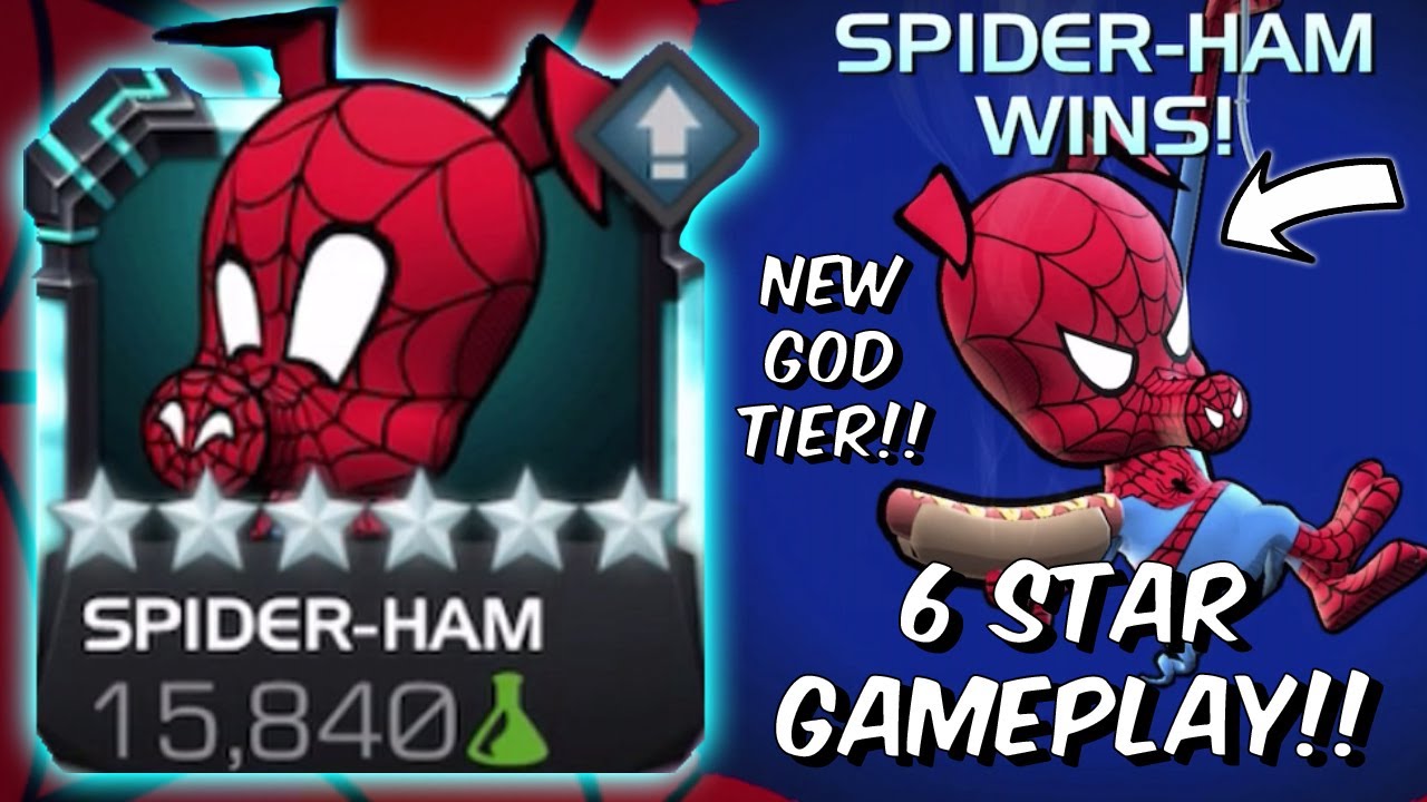 6 Star Rank 2 Spider-Ham Gameplay - HE LIVES UPTO THE GOD TIER HYPE!! - Marvel Contest of Champions
