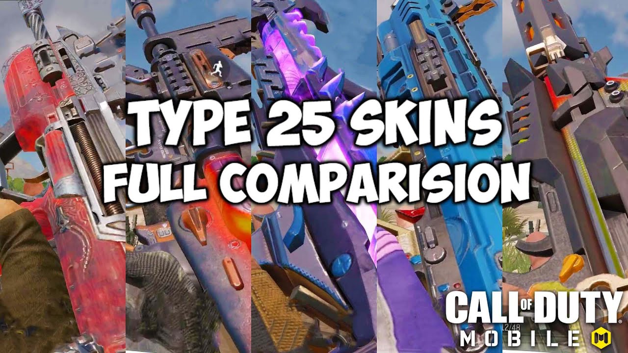 All Type 25 Legendary Comparision | COD Mobile | CODM