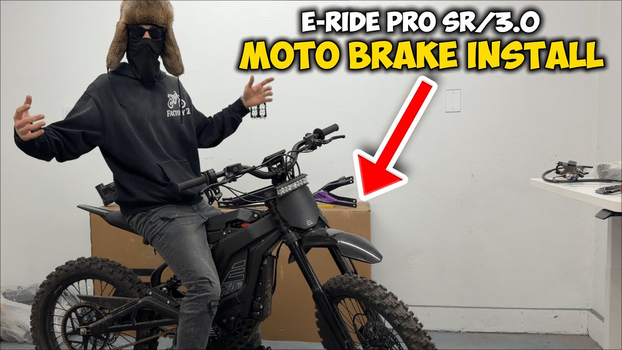 Установка тормозной системы E-Ride Pro SR/3.0 для мотоцикла (комплект тормозов FactoryZ Moto Brak...
