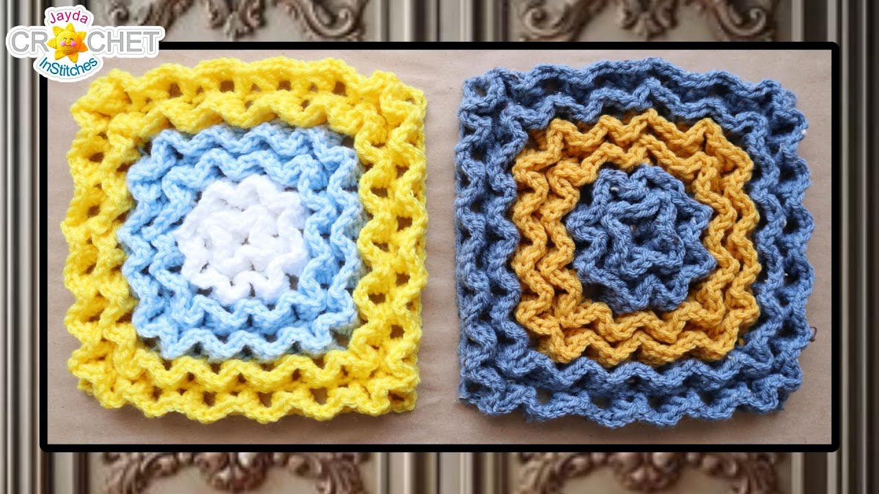 Fluted Granny Square - Granny's Magical Cupboard 2024 Calendar Blanket - November