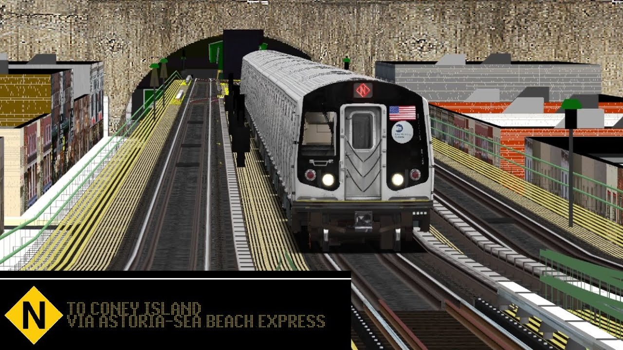 OpenBVE Special: N Train To Coney Island Via Astoria/Sea Beach Express (R160B Siemens)