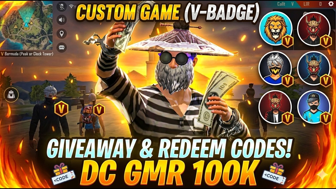 Free Fire Max Live Today - DC GMR 100K Special Giveaway Stream 🔴