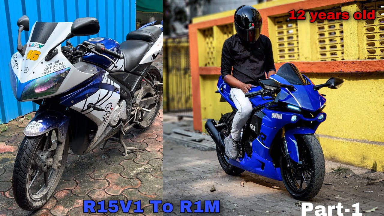 12 year old Yamaha R15V1 Modified In Mighty R1M || Part 1