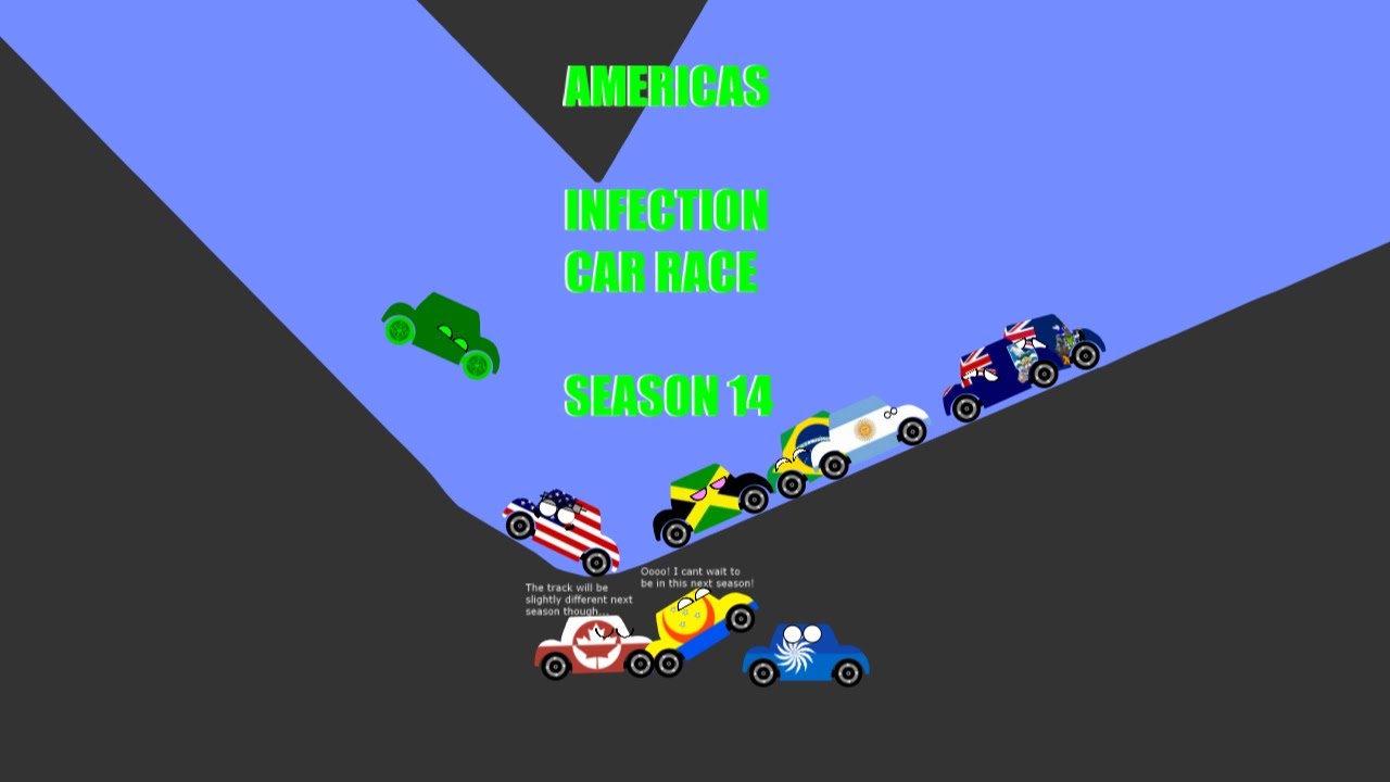 Americas Infection Car Race | Country Cars | Algodoo | Season 14