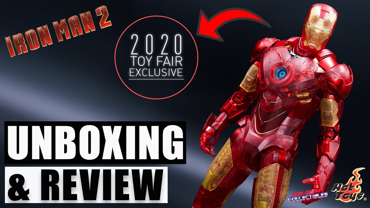 Hot Toys Iron Man MK4 Holographic Version Toy Fair Exclusive Unboxing and Review