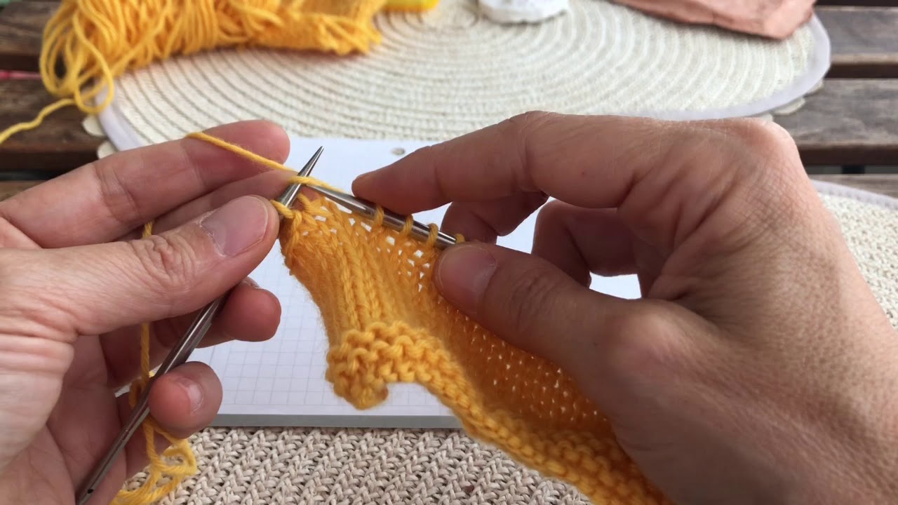 Cierre sin escalones para las sisas - Sloped Bind off