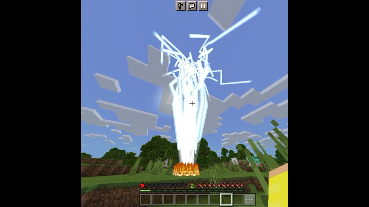 *😱😱*How to Make Lightning bolt In Minecraft | command block hack | #shorts