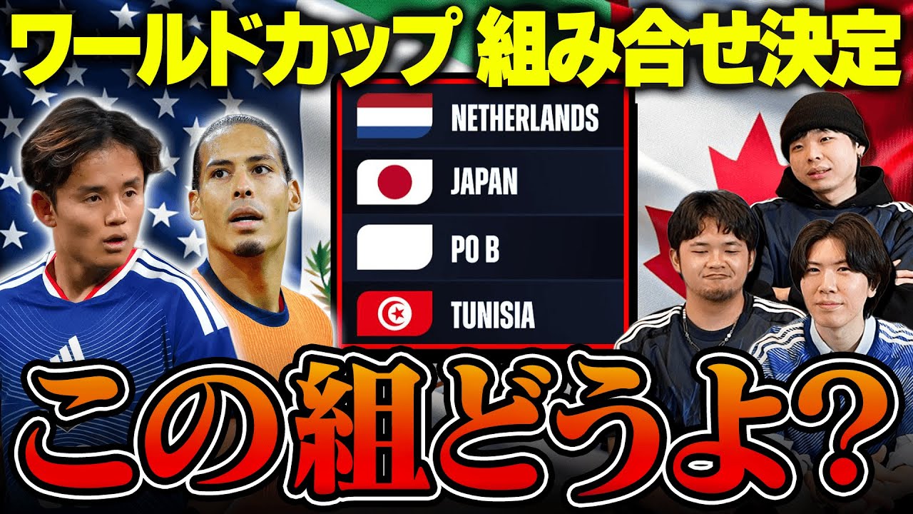 2026北中米ワールドカップ組み合わせ決定！日本のグループ最高？最悪？感想を語りました