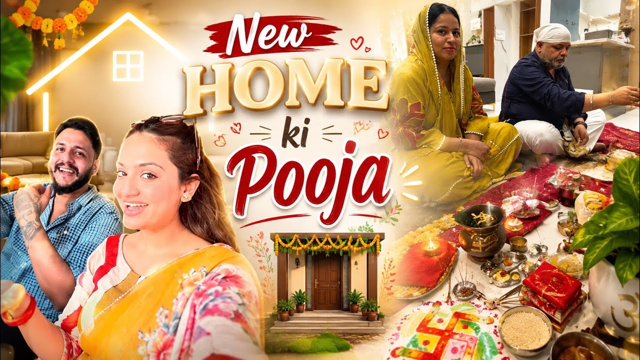 New home ki pooja 🧿&hearts;️ || Dream home 🏡 || Rashika & Garv 