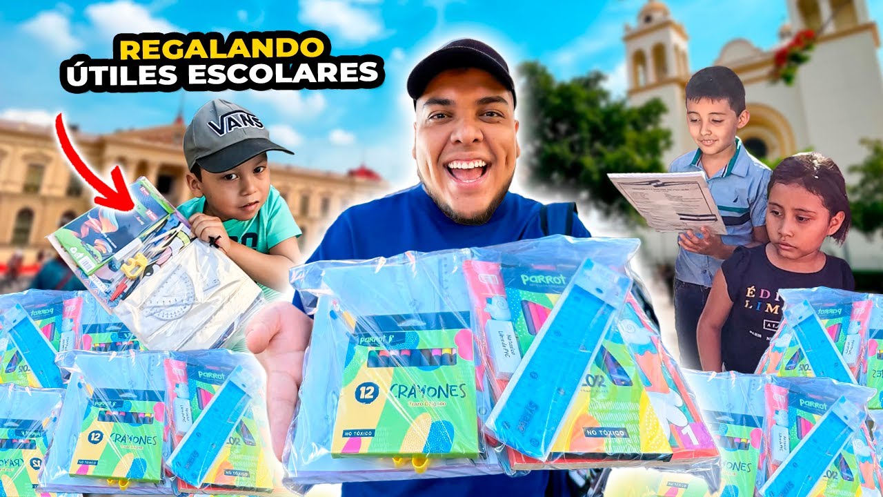 REGALANDO PAQUETES de ÚTILES ESCOLARES en las CALLES *se emocionaron* 🥹