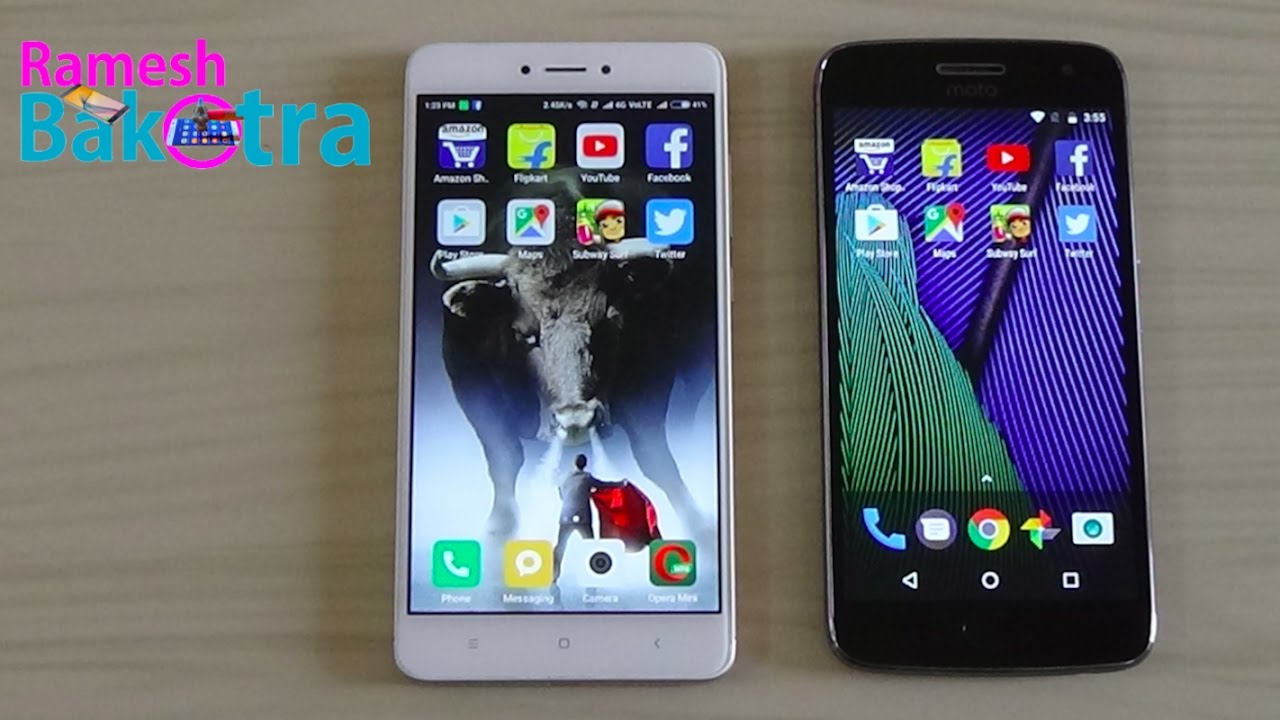 Moto g5 Plus vs Mi Note 4 SpeedTest Comparison