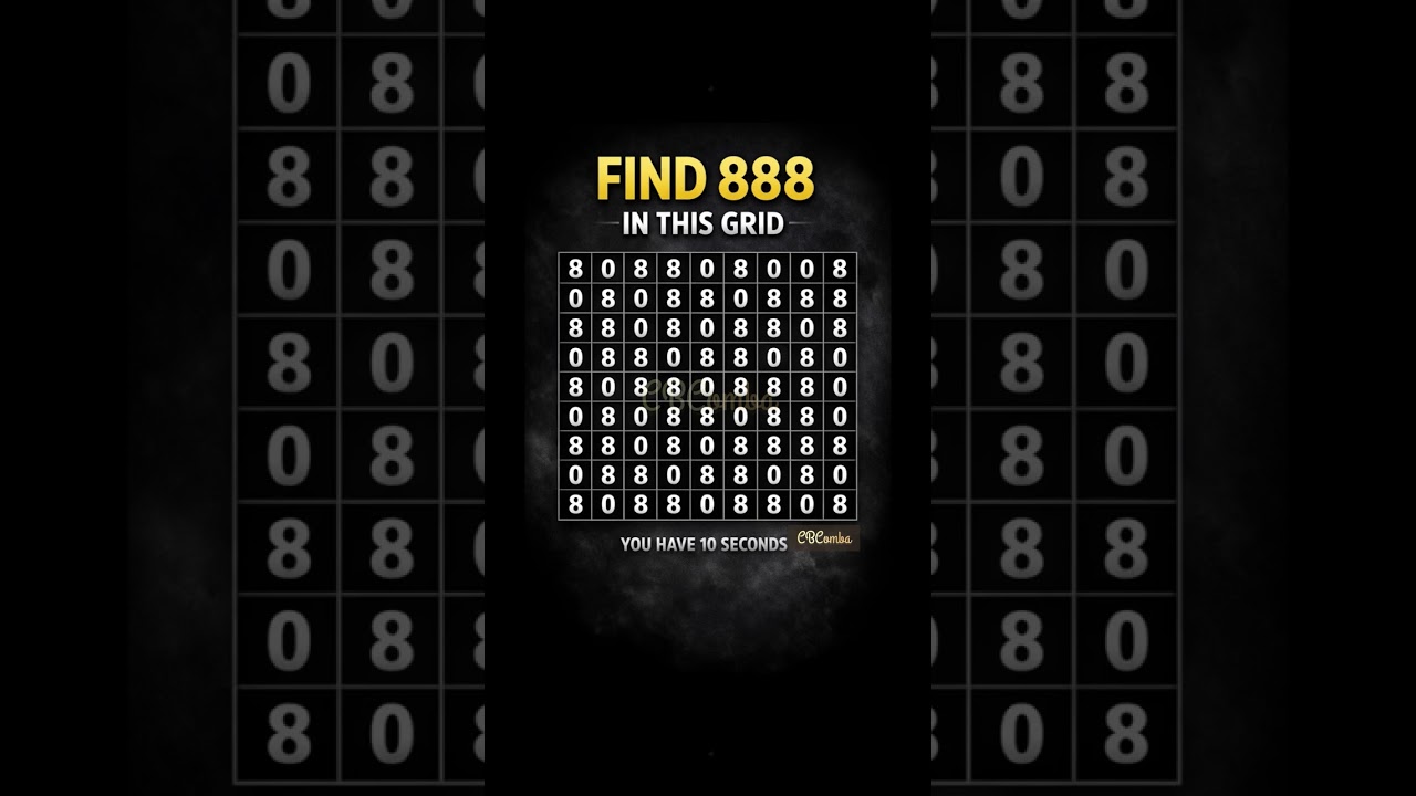 Brain Teaser 🧐 Find all 888s Challenge Game ‼️#games 