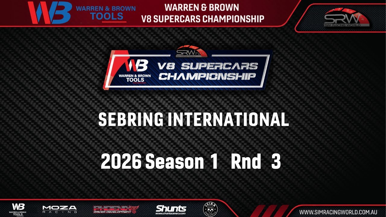 Iracing SEBRING INTERNATIONAL  | Warren & Brown V8 Supercars Round 2