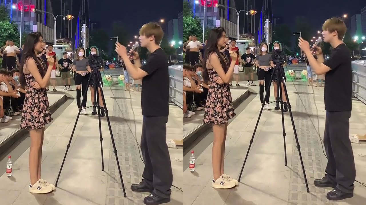 小哥街头被美女点歌，以为是青铜，一开口竟然这么好听！