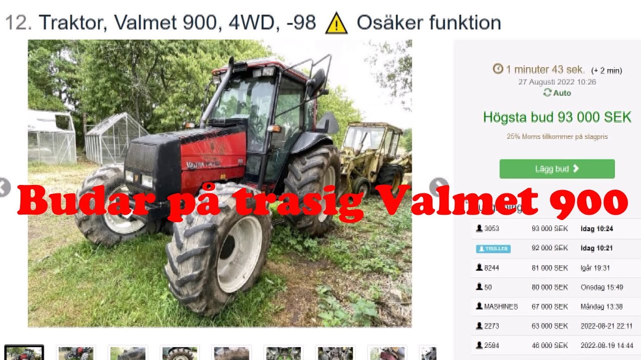 Köper traktor på Auktion