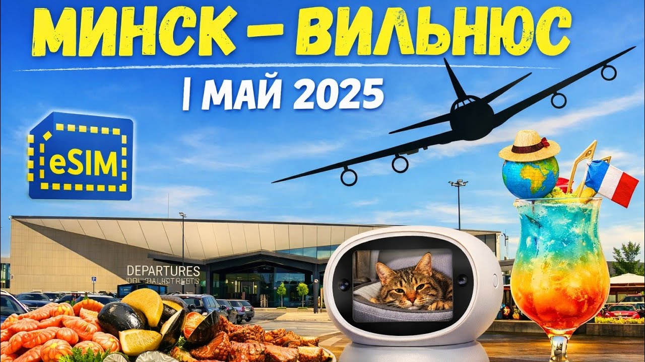 Вильнюс из Минска цены и e-sim май 2025. Смотрим за кошкой через камеру. Коктейль - Путешественник