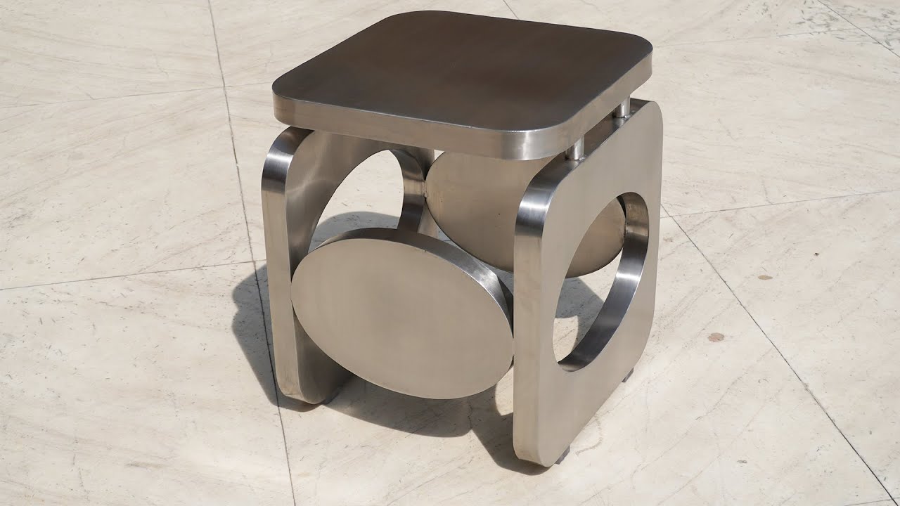 Modern Stainless Steel-304 Bed Side Coffee Table - Sheet Metal Art