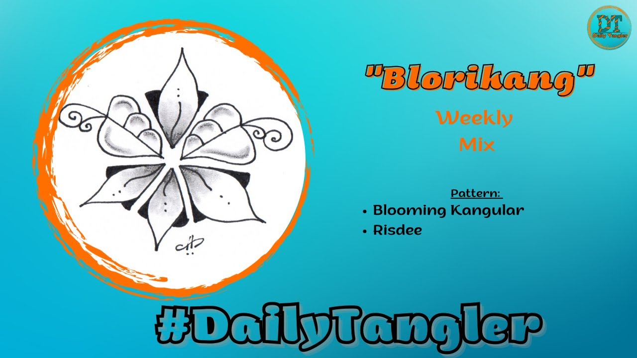 Daily Tangle -  Blorikang  -  Pattern  Focus  | How to draw | #DailyTangler