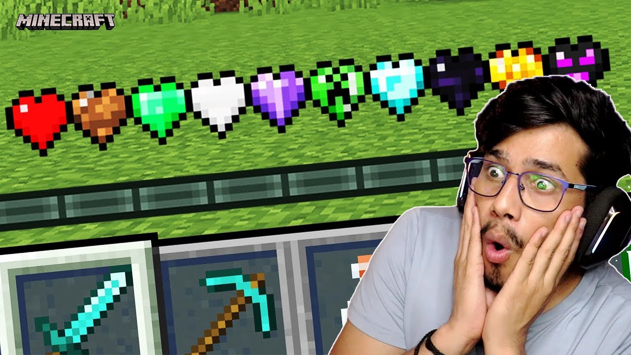 Minecraft, But You Get Custom Hearts