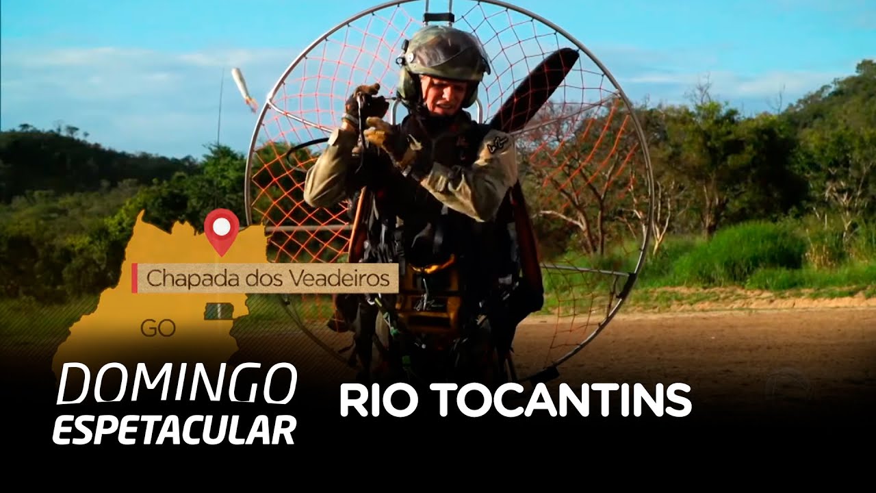 Domingo Espetacular navega por parte do Rio Tocantins, um dos mais importantes do Brasil