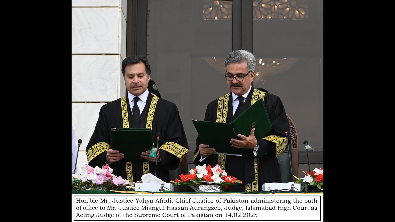 OATH TAKING CEREMONY AT THE SUPREME COURT OF PAKISTAN