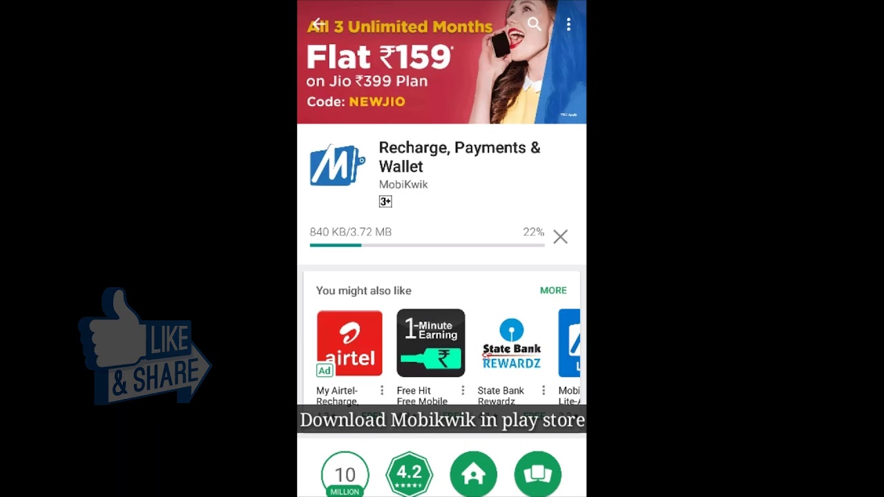 MobiKwik Free Rs. 50 + 20 on Signup + Rs 100 per Refer | Just 1 minute