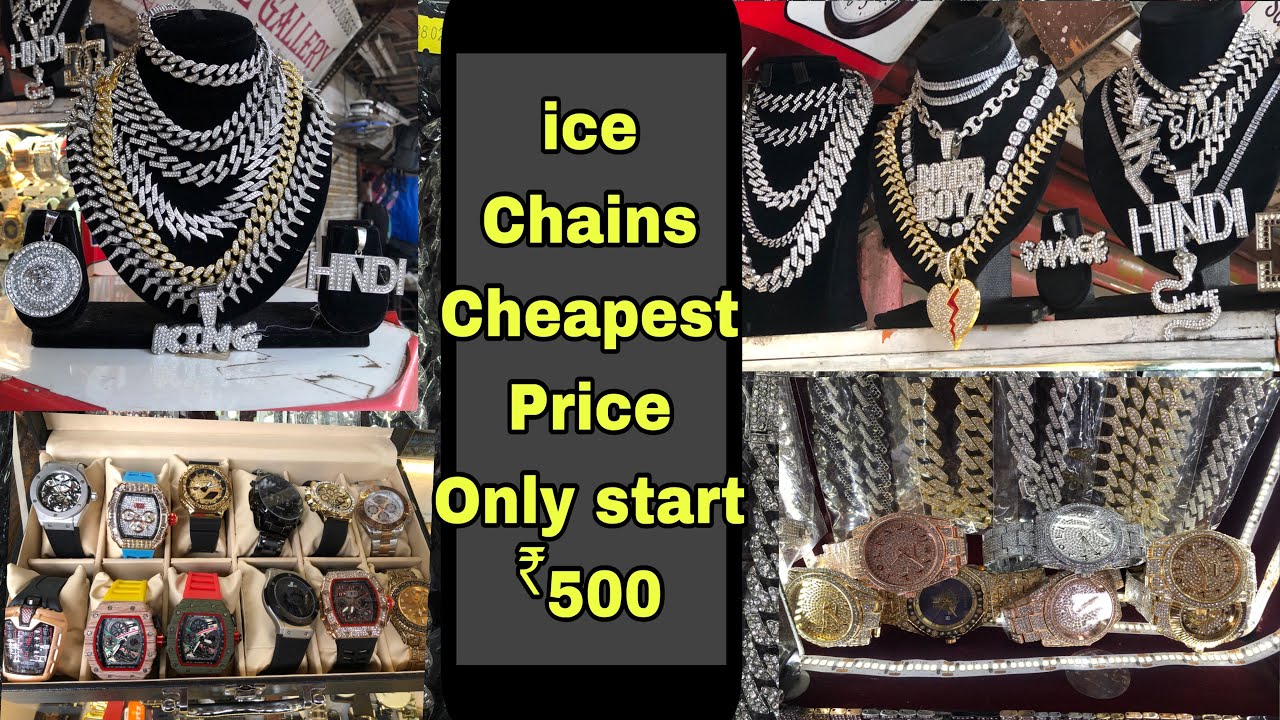Diamond chains Ice Accessories cheapest price yaha Watch Rings chain milega || mumbai || #icechain