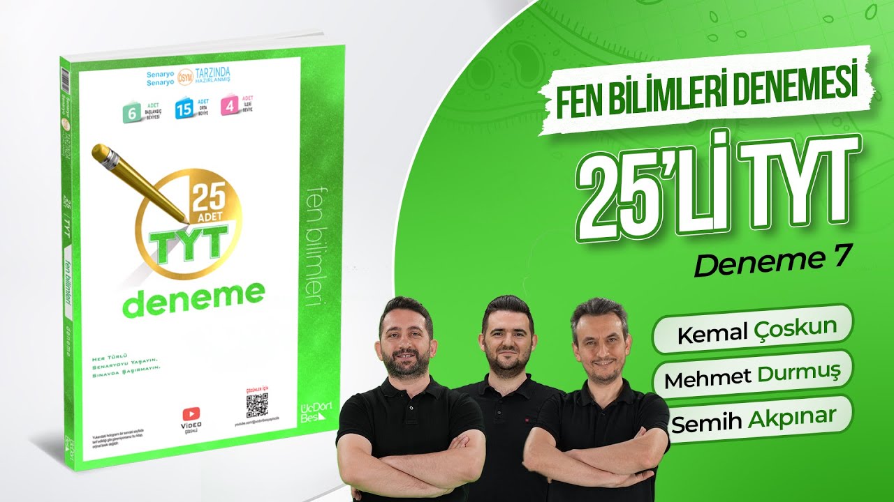 345 YAYINCILIK TYT 25'Lİ FEN BİLİMLERİ DENEMESİ- 7