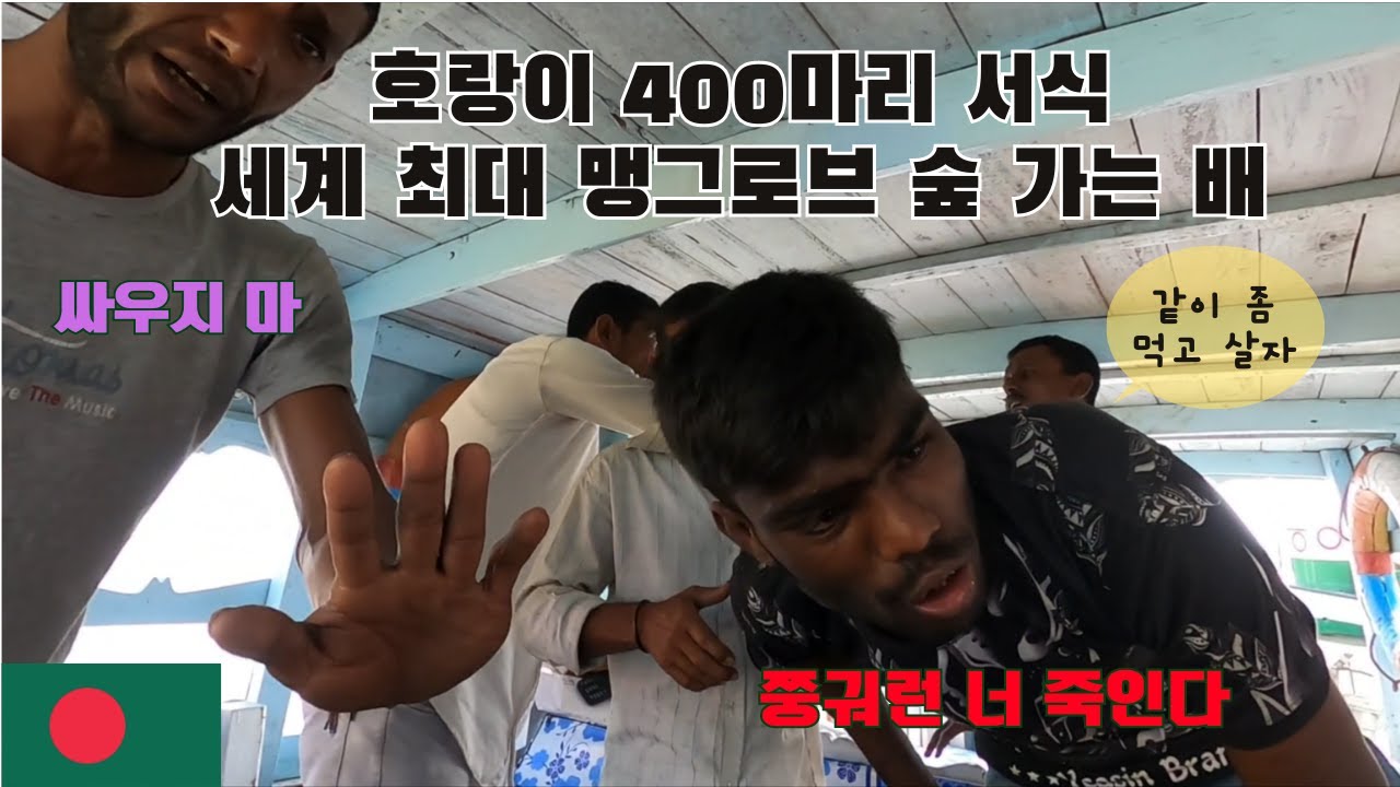 벵골 호랑이 서식 세계 최대 맹그로브 숲 가다가 정신병자 만난 썰[방글라데시5]
