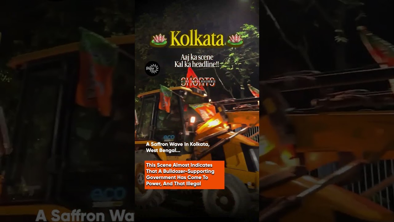 Saffron & Bulldozer Wave In Kolkata... | #shorts #bjp #westbengal #kolkata