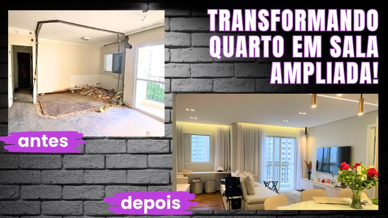 REFORMA AMPLIA ESPAÇO DA SALA! #reforma #sala #apartamento