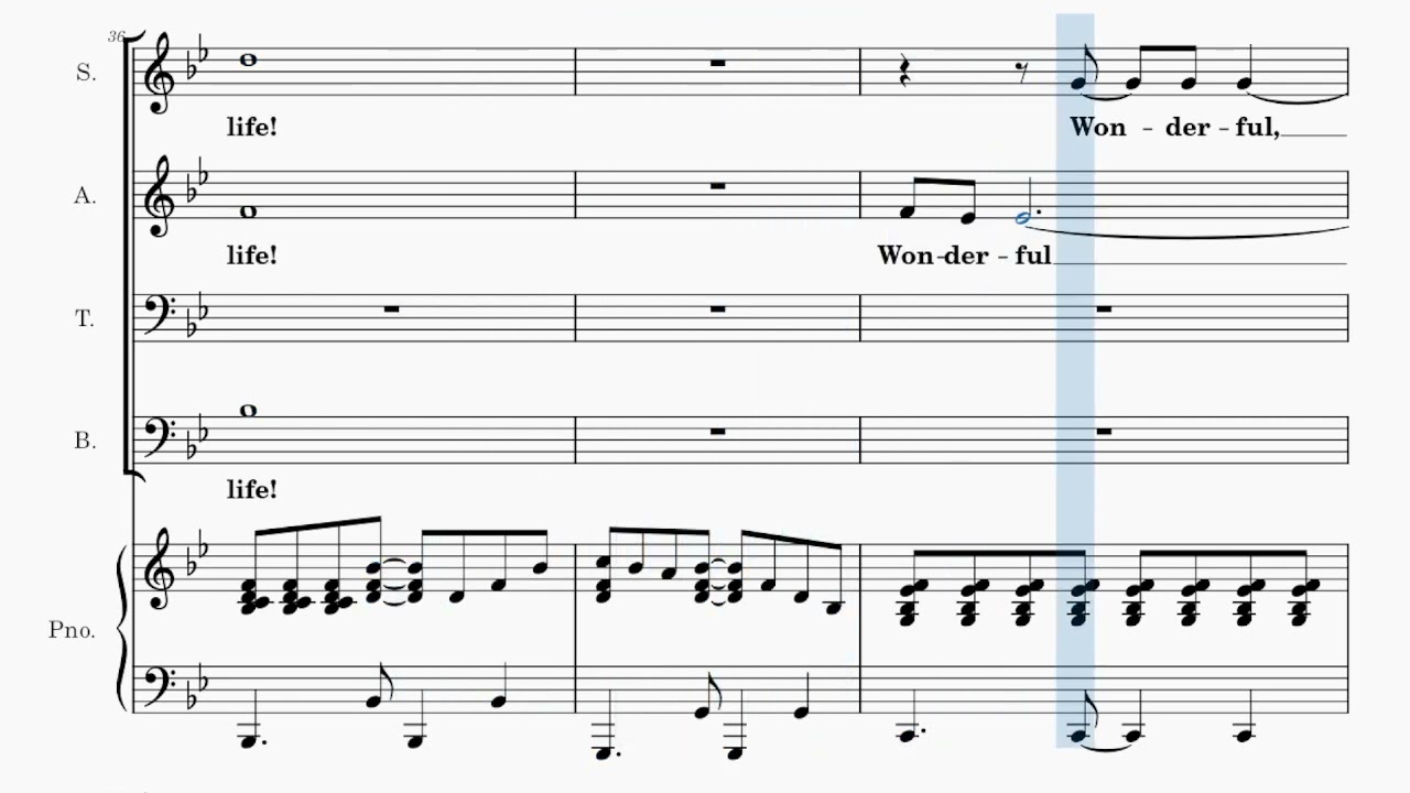Wonderful Words of Life / ALTO / Choral Guide / Words by Philip P. Bliss; Music by Greg Gilpin