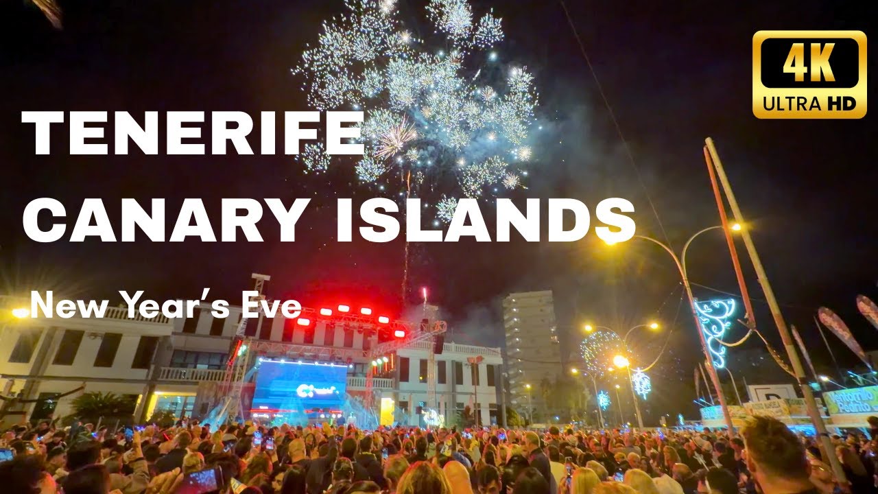 TENERIFE, Los Cristianos New Year’s Eve 2026 | Fireworks, Concert & Party [4K/60fps]