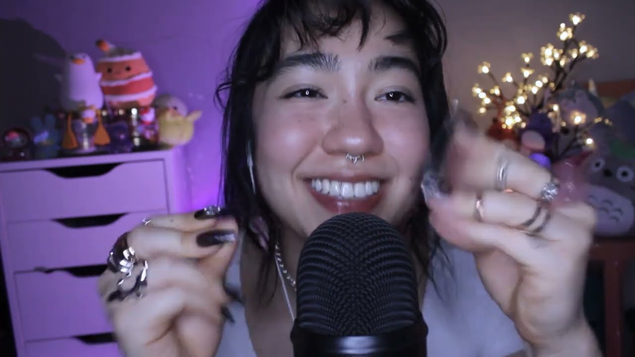 ASMR NA SENSIBILIDADE MÁXIMA com sons de MÃO, BOCA, ANÉIS e MAIS