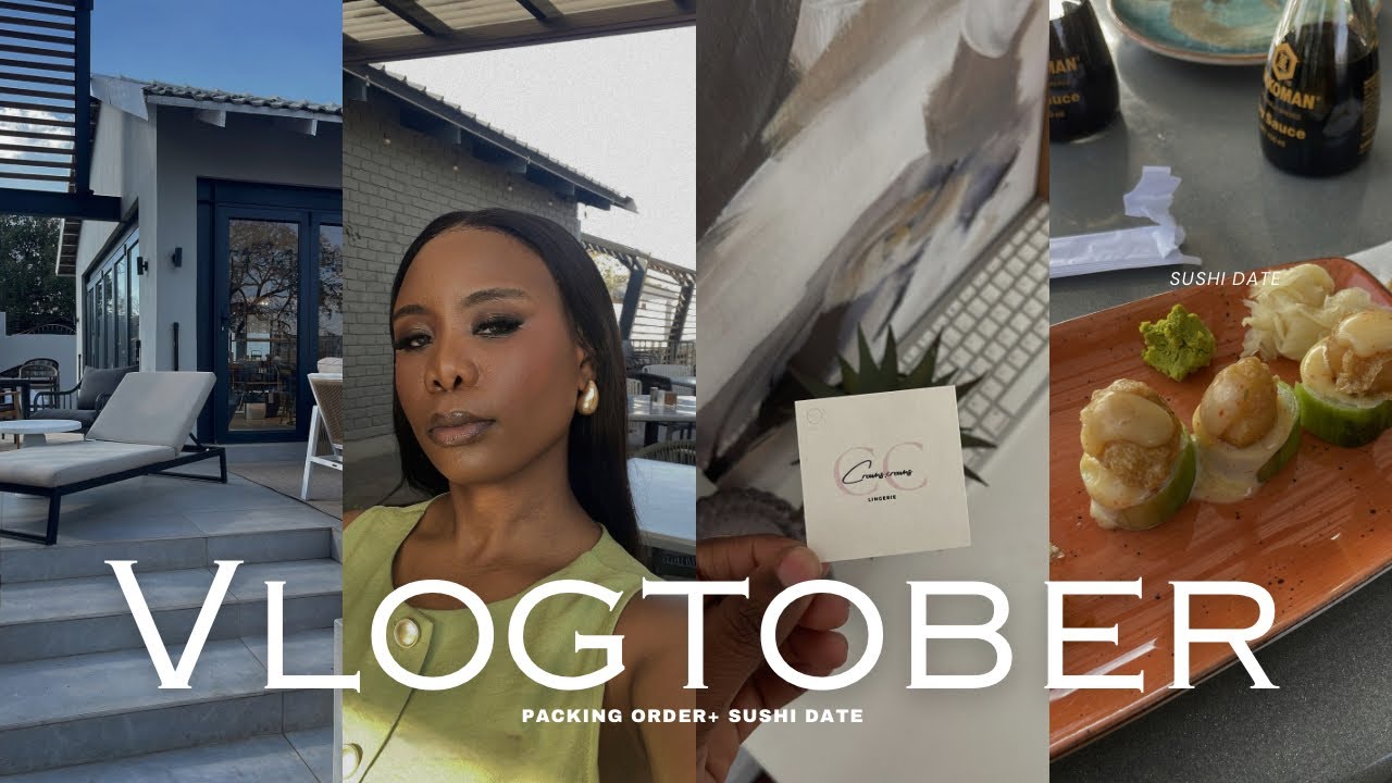 #vlogtober | PACKAGING ORDERS + SUSHI DATE. 