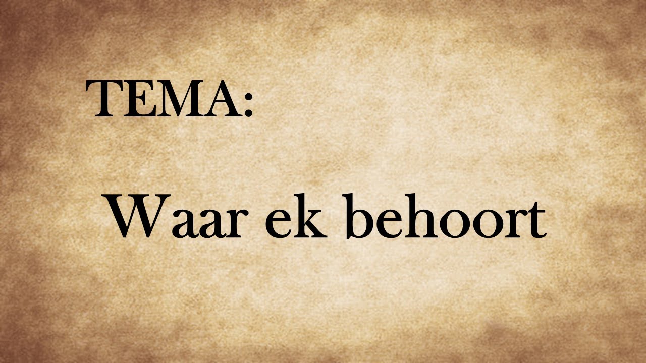 Waar ek behoort (Verwerping)